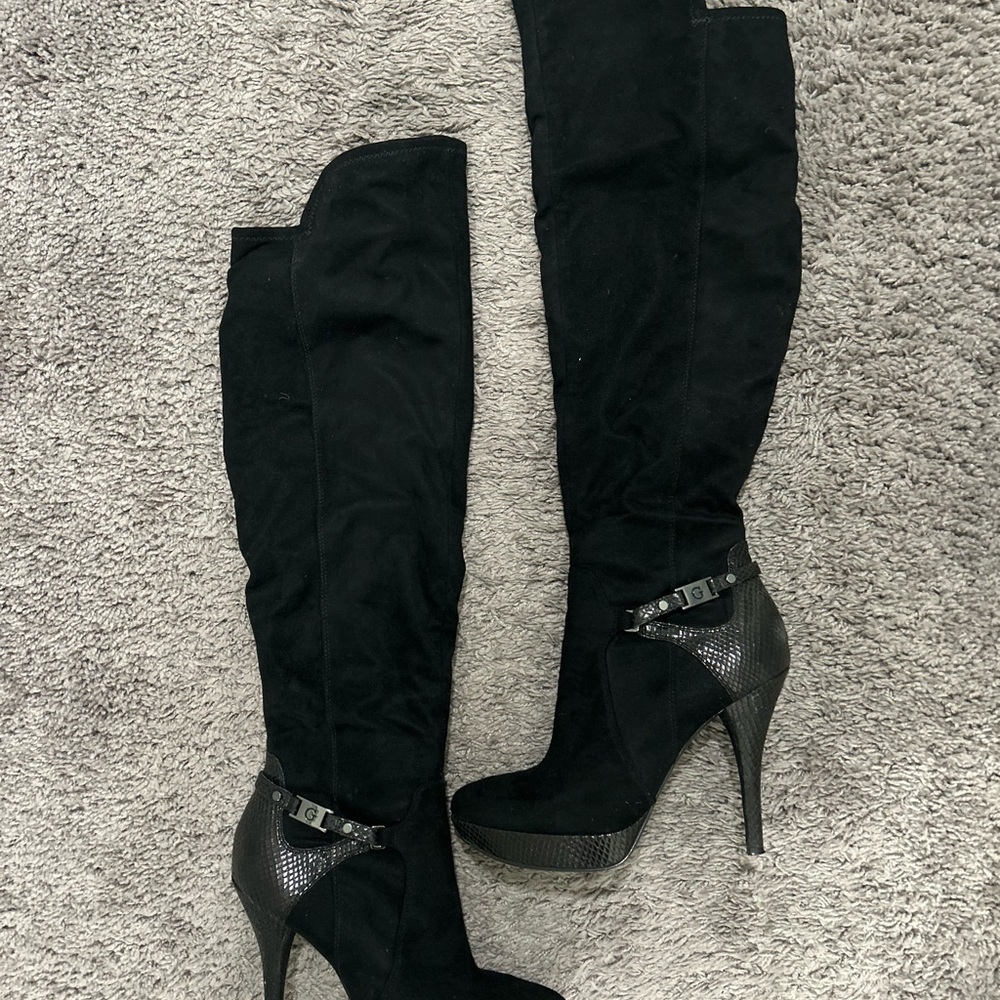 Guess Black Over the Knee Boots